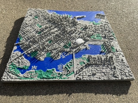 Vancouver cityscape art piece